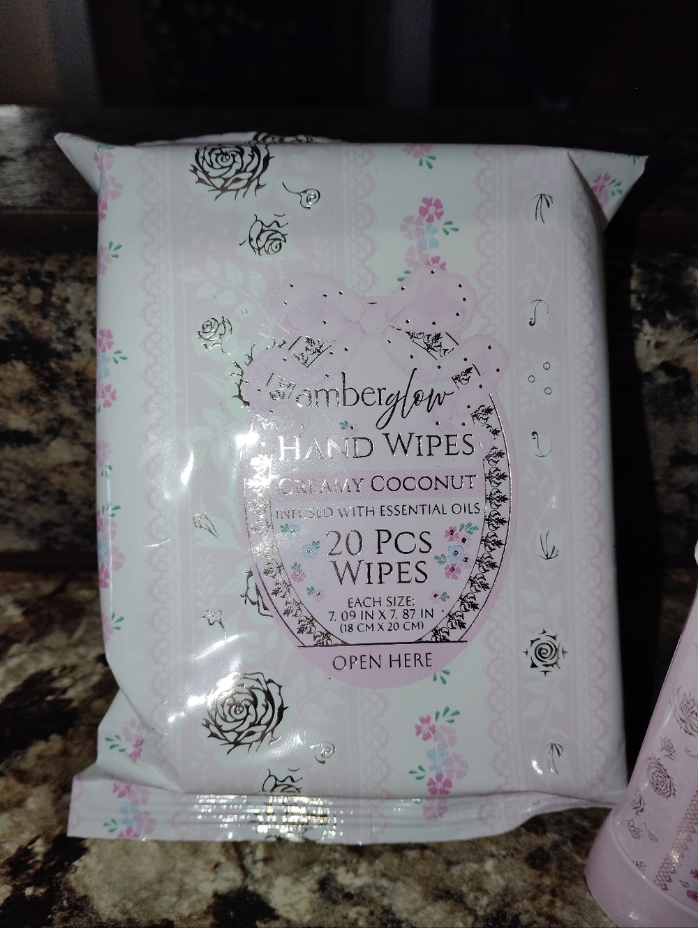 Amberglow Pink Vanilla Aluminum Free Deodorant + Hand Wipes Set Multiple - Picture 6 of 10